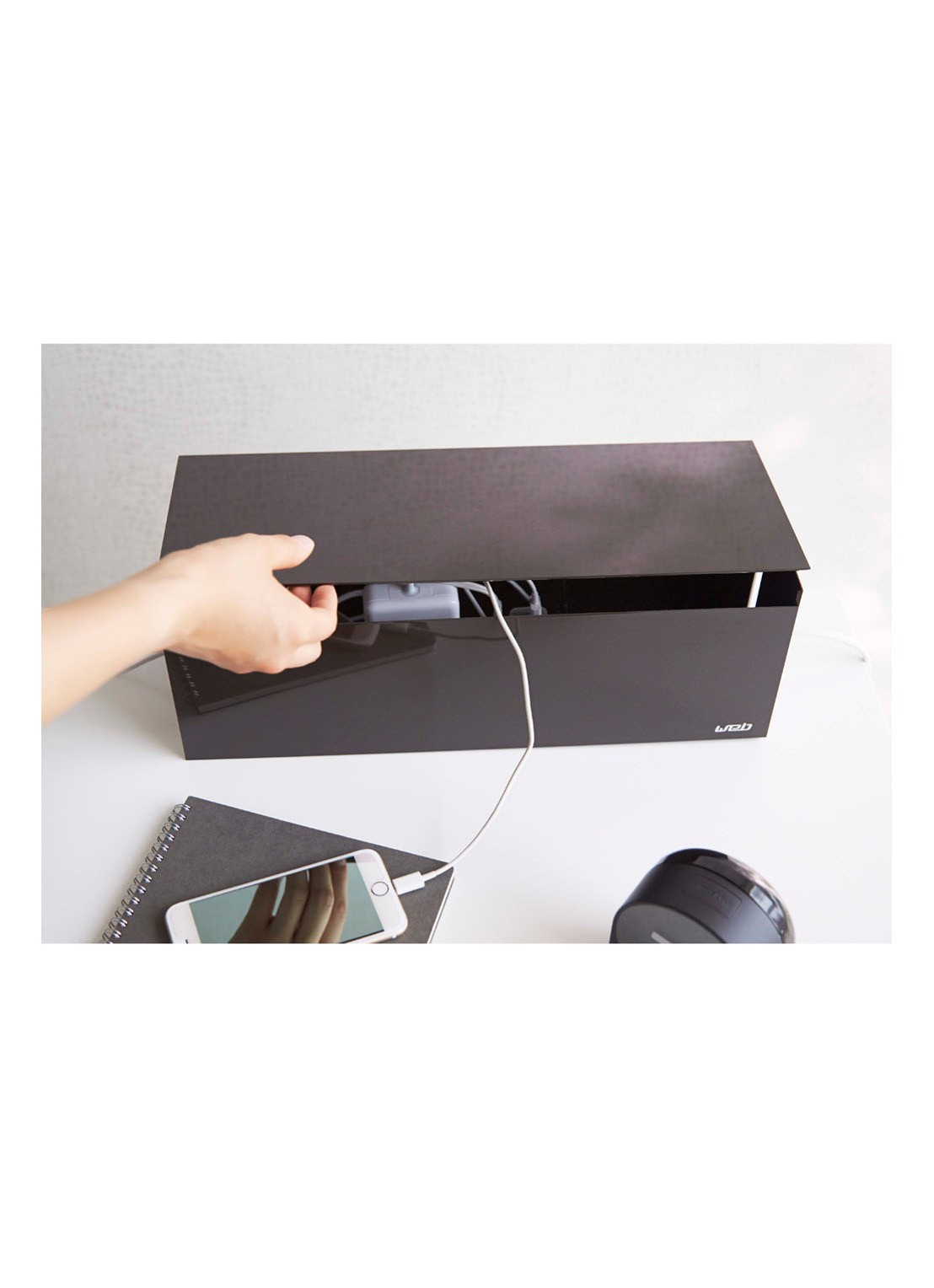 Yamazaki Web kabelbox  - detail 6 zwart