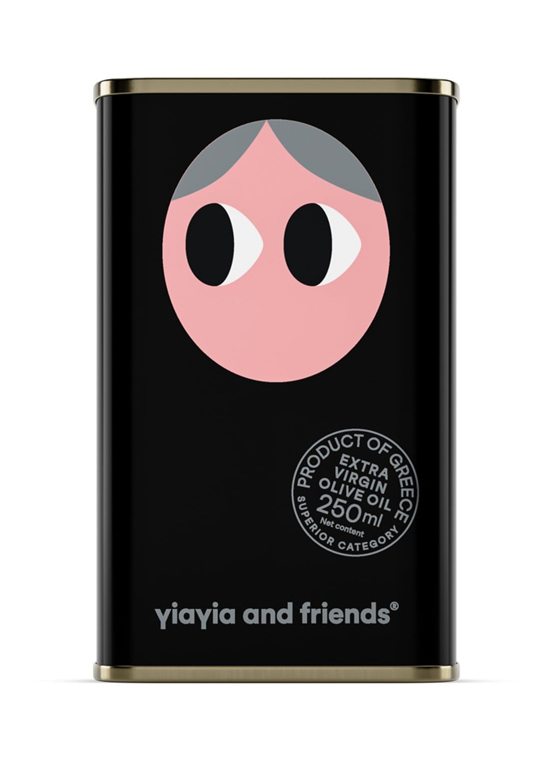 yiayia and friends Extra Vierge olijfolie 250 ml - voorkant 2 beige