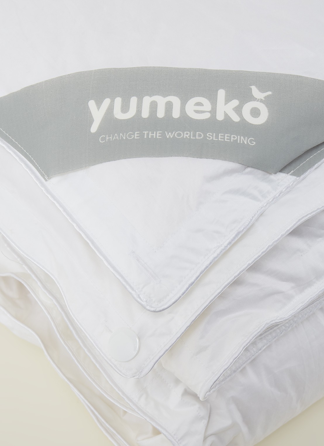 Yumeko All Seasons 4-seizoenen solo dekbed van katoen met vulling van dons - detail 3 wit