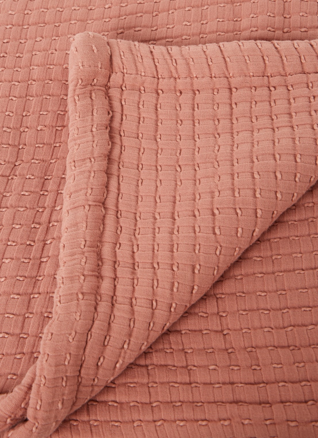 Yumeko Bedsprei van katoen 200 x 220 cm - detail koper