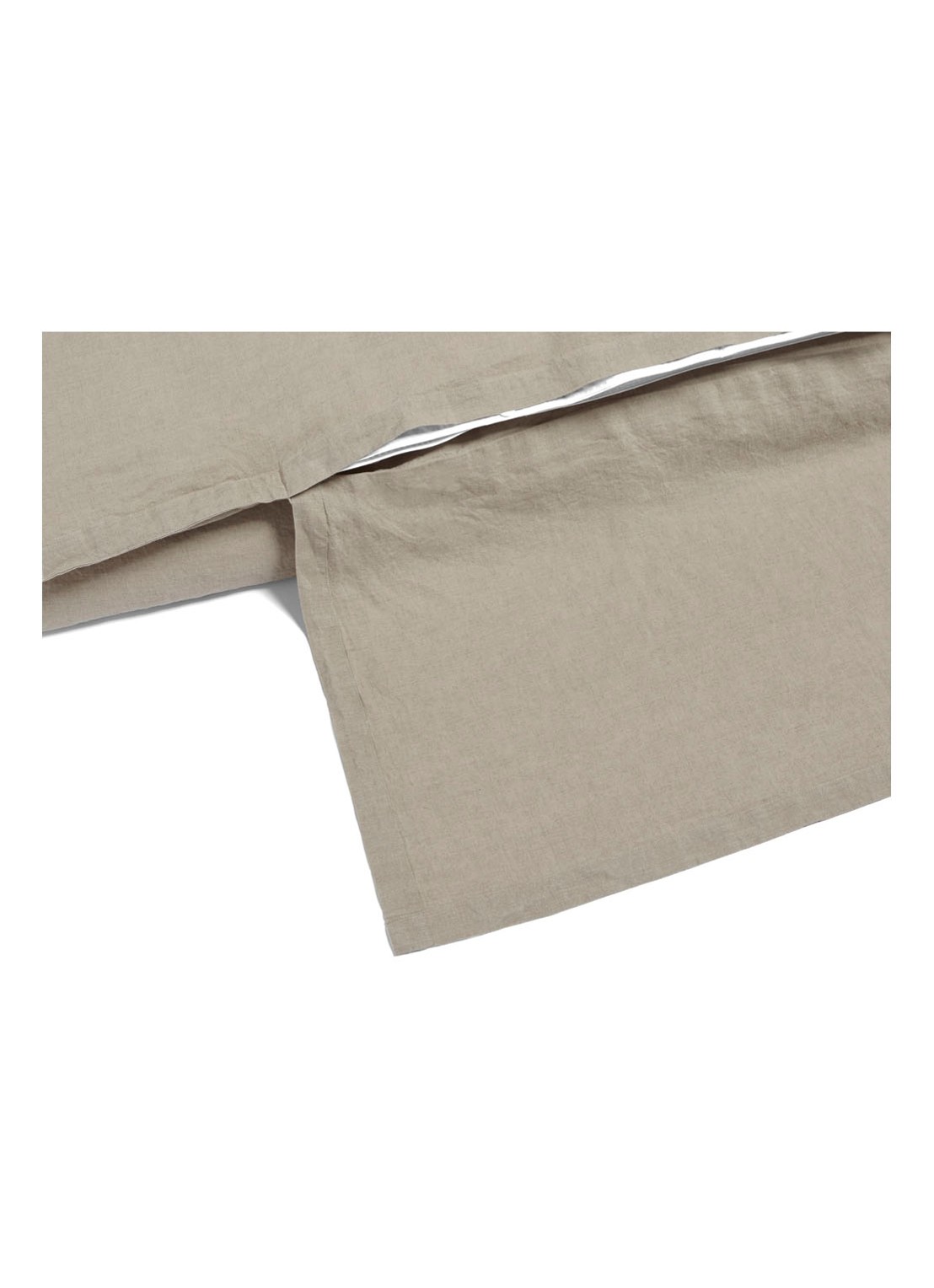 Yumeko Dekbedovertrekset van gewassen linnen - inclusief kussenslopen - detail beige