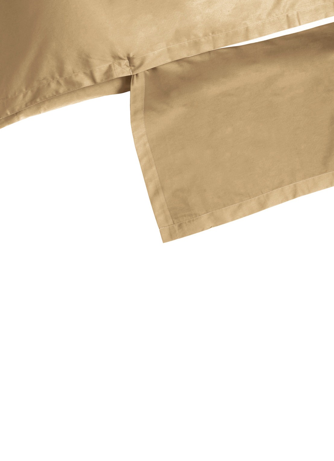 Yumeko Hoeslaken van  katoensatijn 300TC, hoekhoogte 30 cm  - achterkant beige