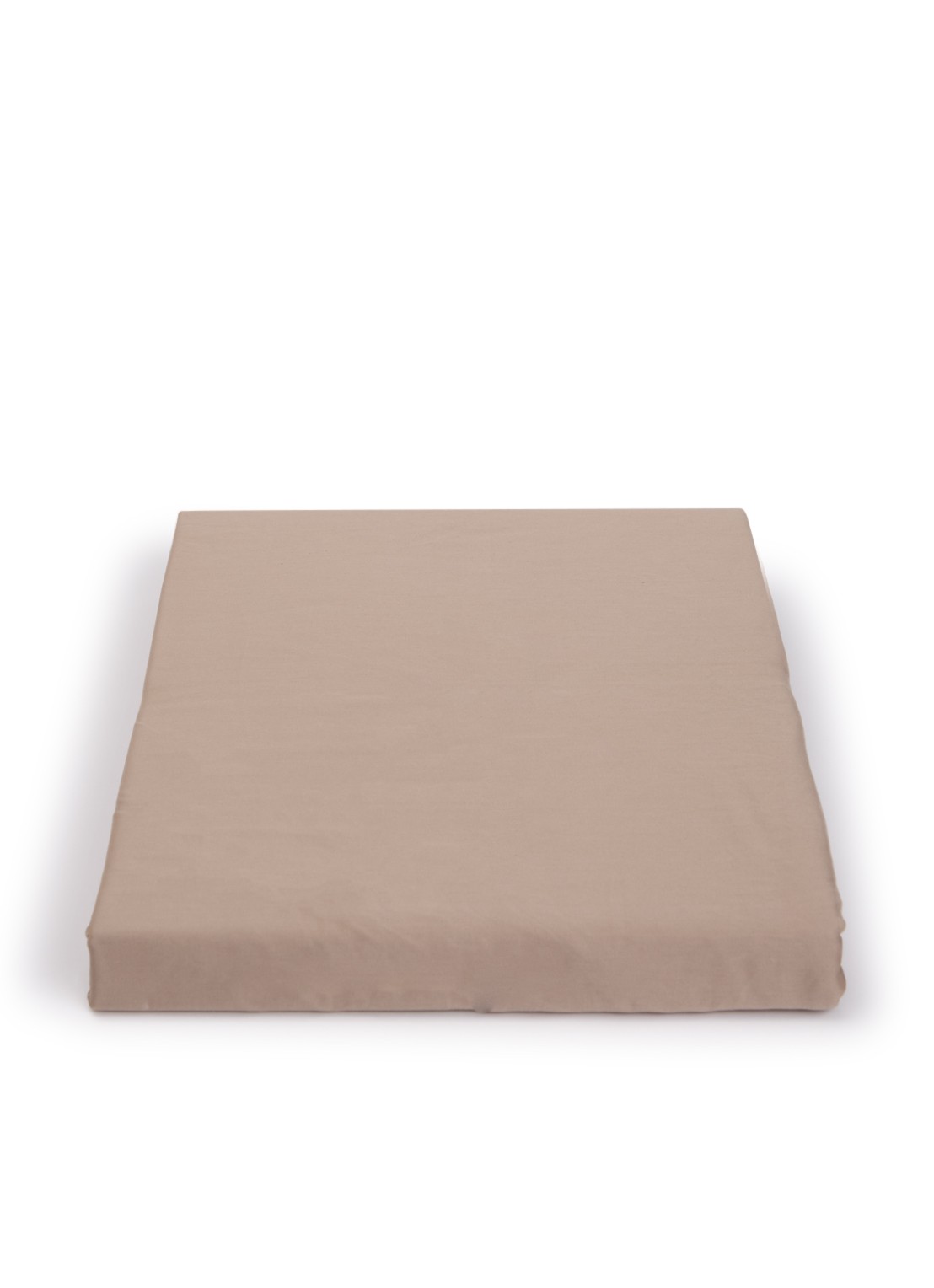 Yumeko Hoeslaken van katoensatijn 300TC, hoekhoogte 30 cm - voorkant 3 donkerbeige