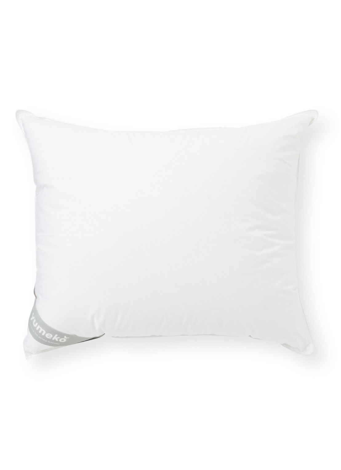 Yumeko Medium hoofdkussen met donsvulling 60 x 70 cm - voorkant wit