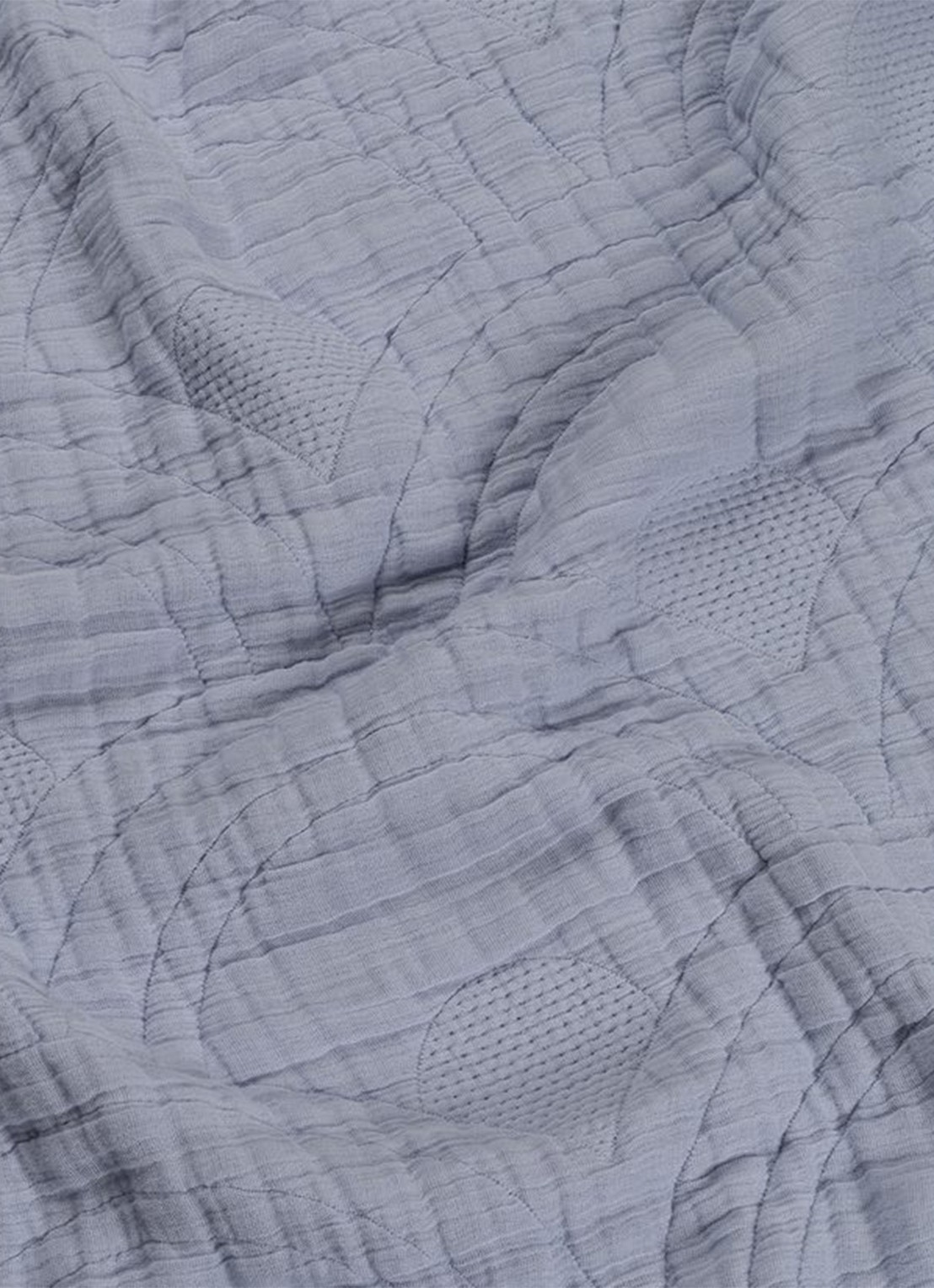 Yumeko Mousseline bedsprei van gewassen linnen 200 x 230 cm - achterkant lavendel