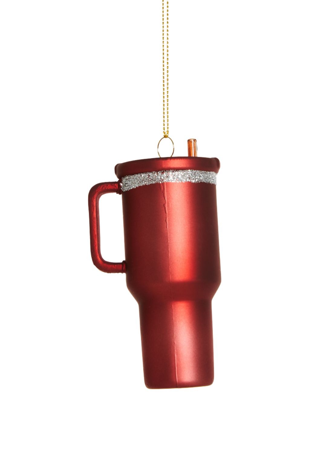 Yup in de Boom Cup kersthanger 11 cm - voorkant 2 rood