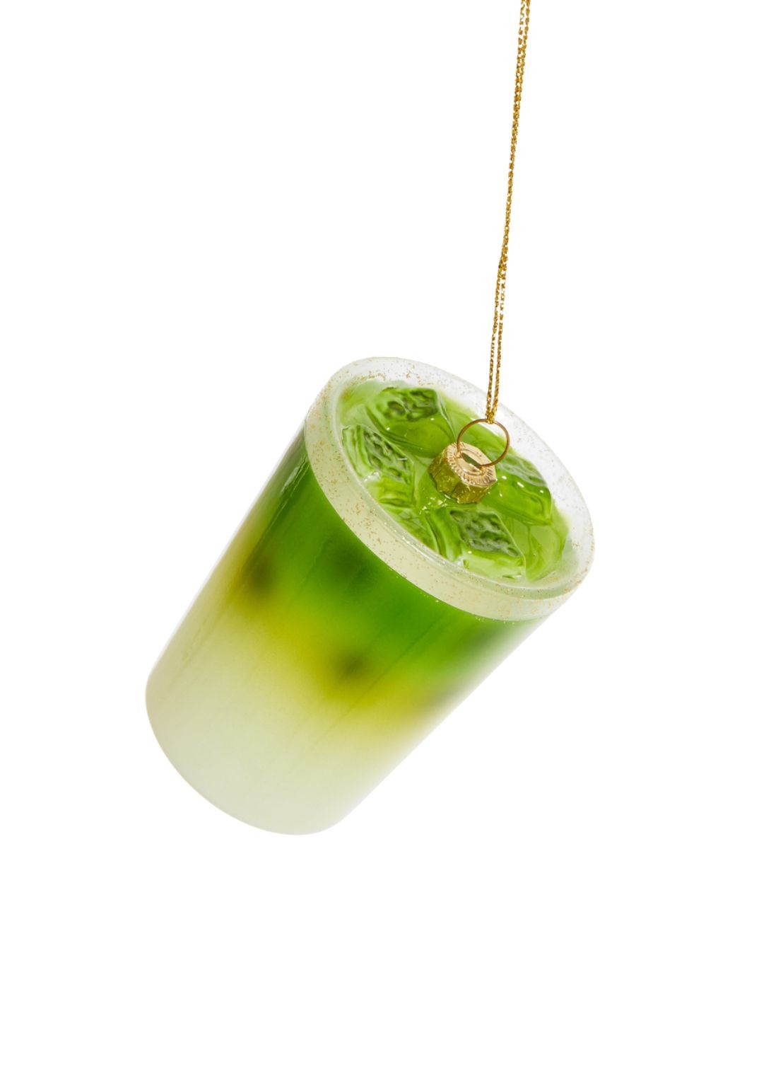 Yup in de Boom Matcha Latte kersthanger 8 cm - voorkant groen