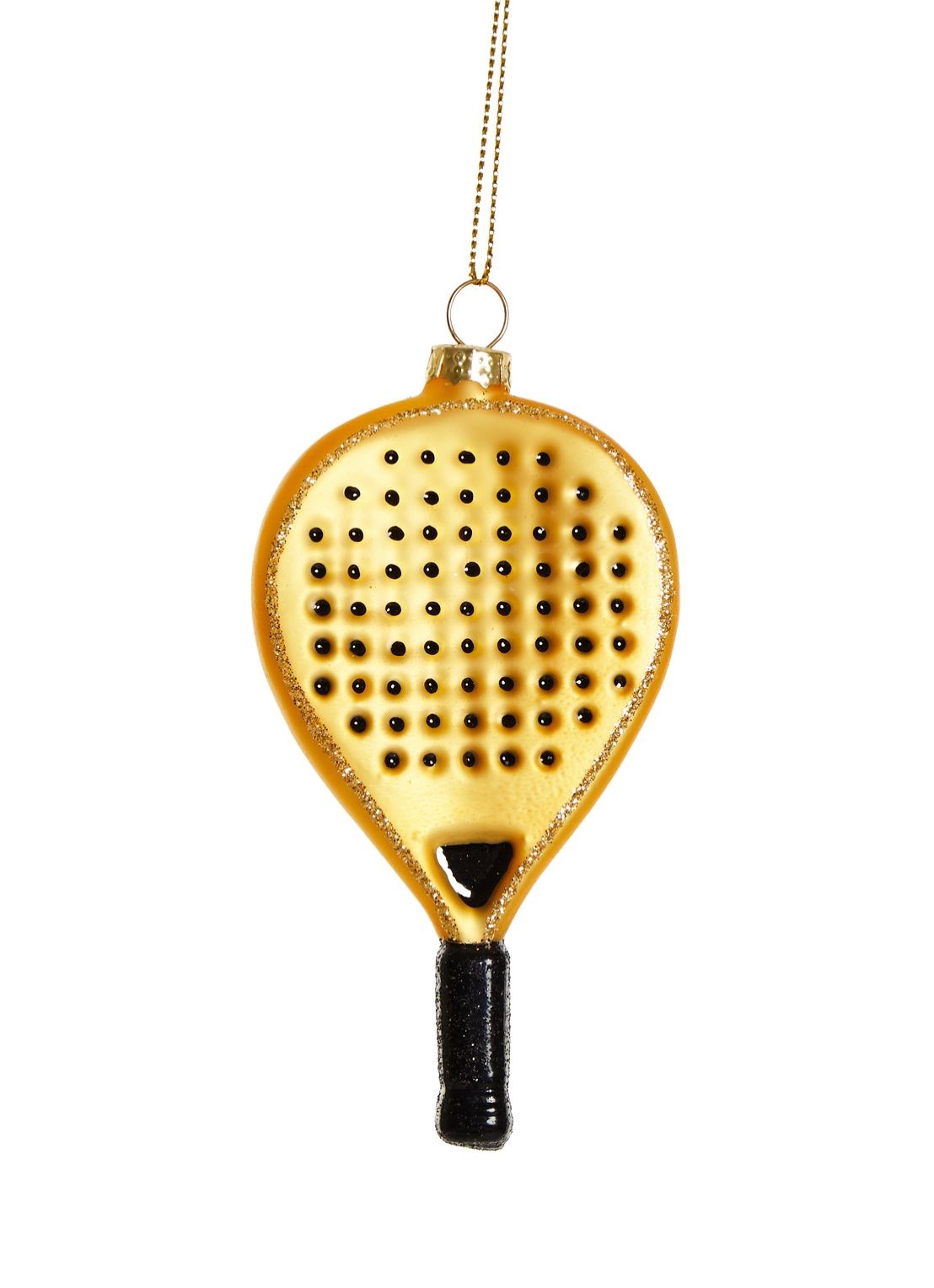 Yup in de Boom Padelracket kersthanger 10 cm - voorkant 2 goud