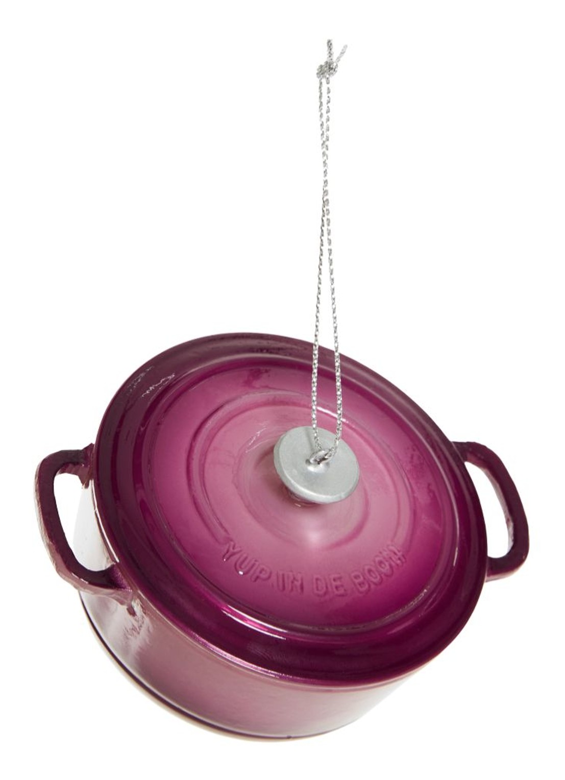 Yup in de Boom Pan kersthanger 5 cm - achterkant 4 aubergine
