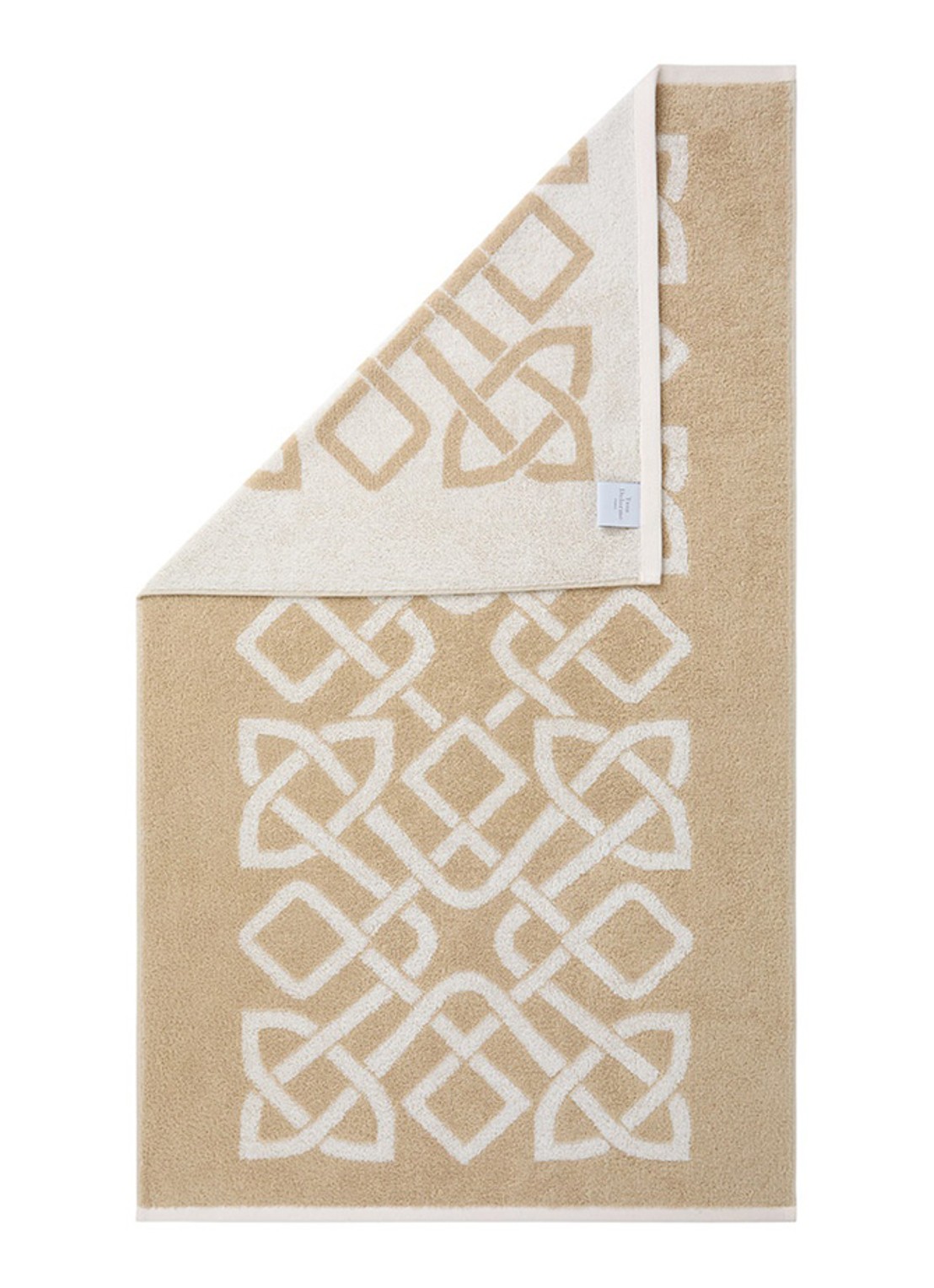 Yves Delorme Apollon badhanddoek - 470 gr/m2 - 55 x 100 cm - achterkant beige