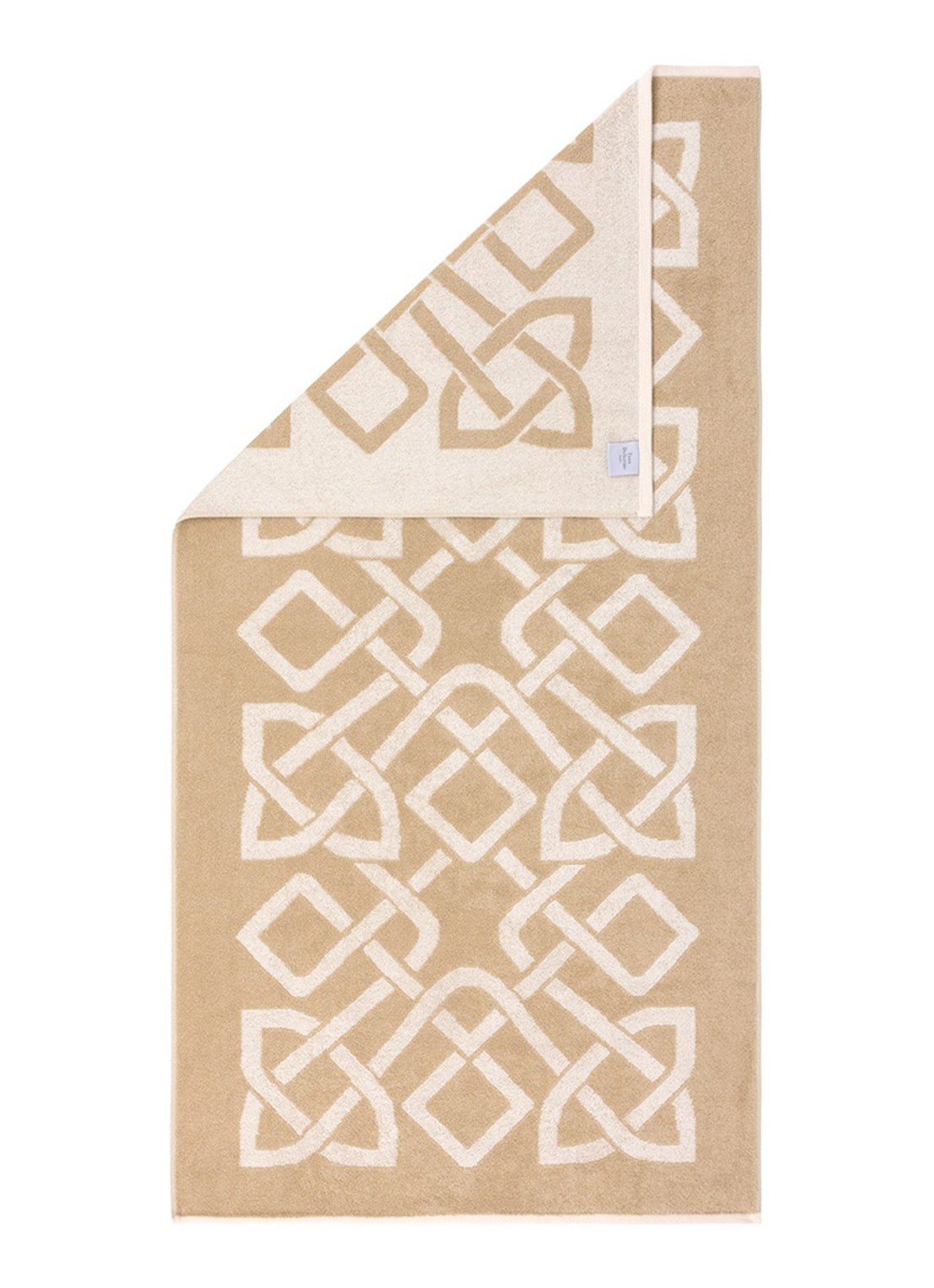 Yves Delorme Apollon badhanddoek - 470 gr/m2 - 70 x 140 cm - achterkant 3 beige