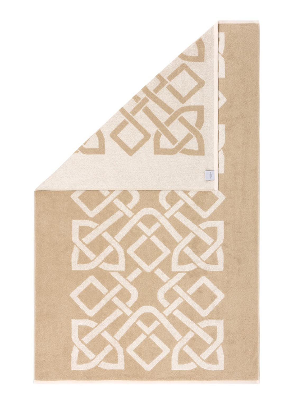 Yves Delorme Apollon badlaken - 470 gr/m2 - 90 x 150 cm - achterkant beige