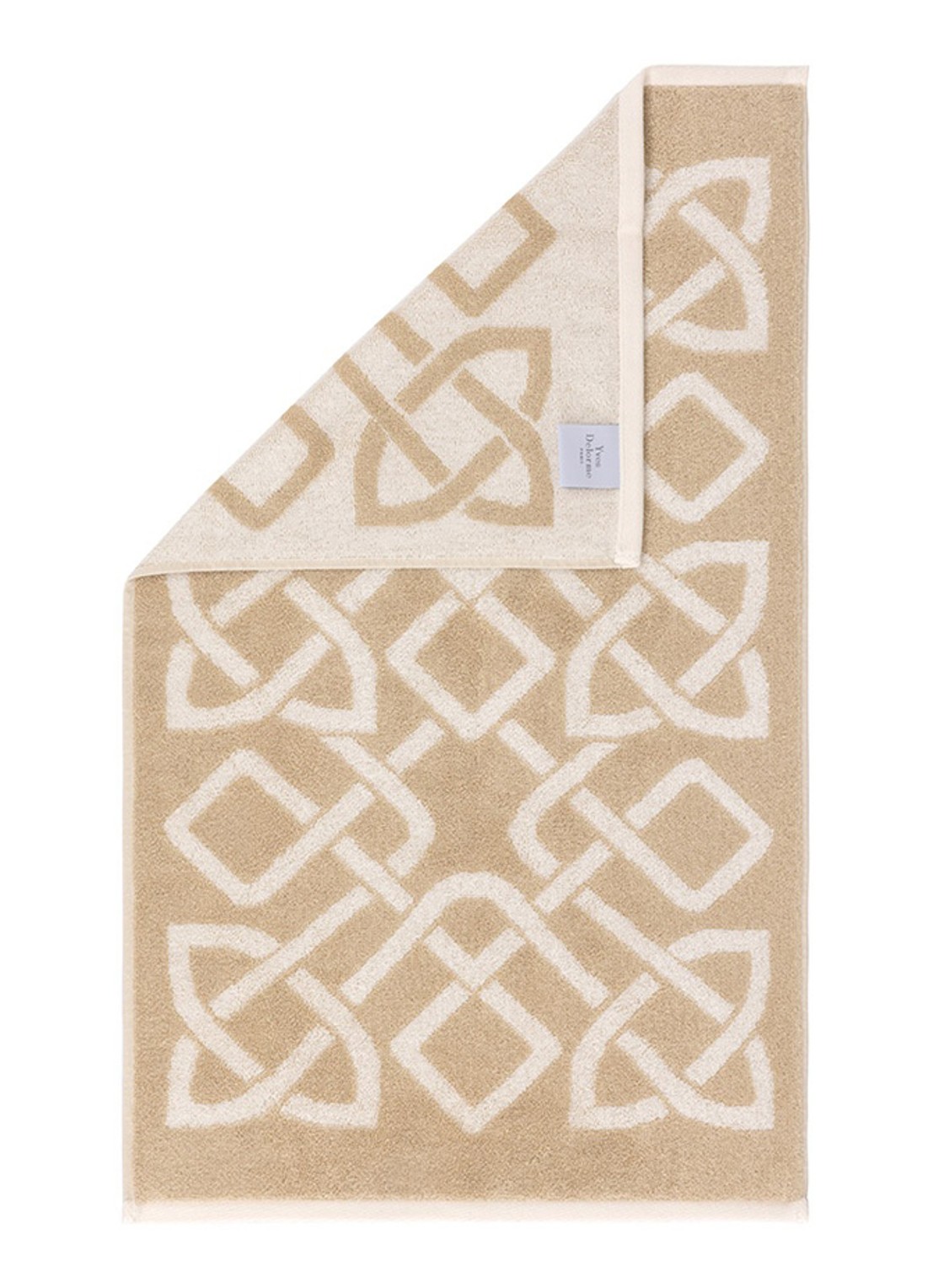 Yves Delorme Apollon gastendoek - 470 gr/m2 - 42 x 70 cm - achterkant beige