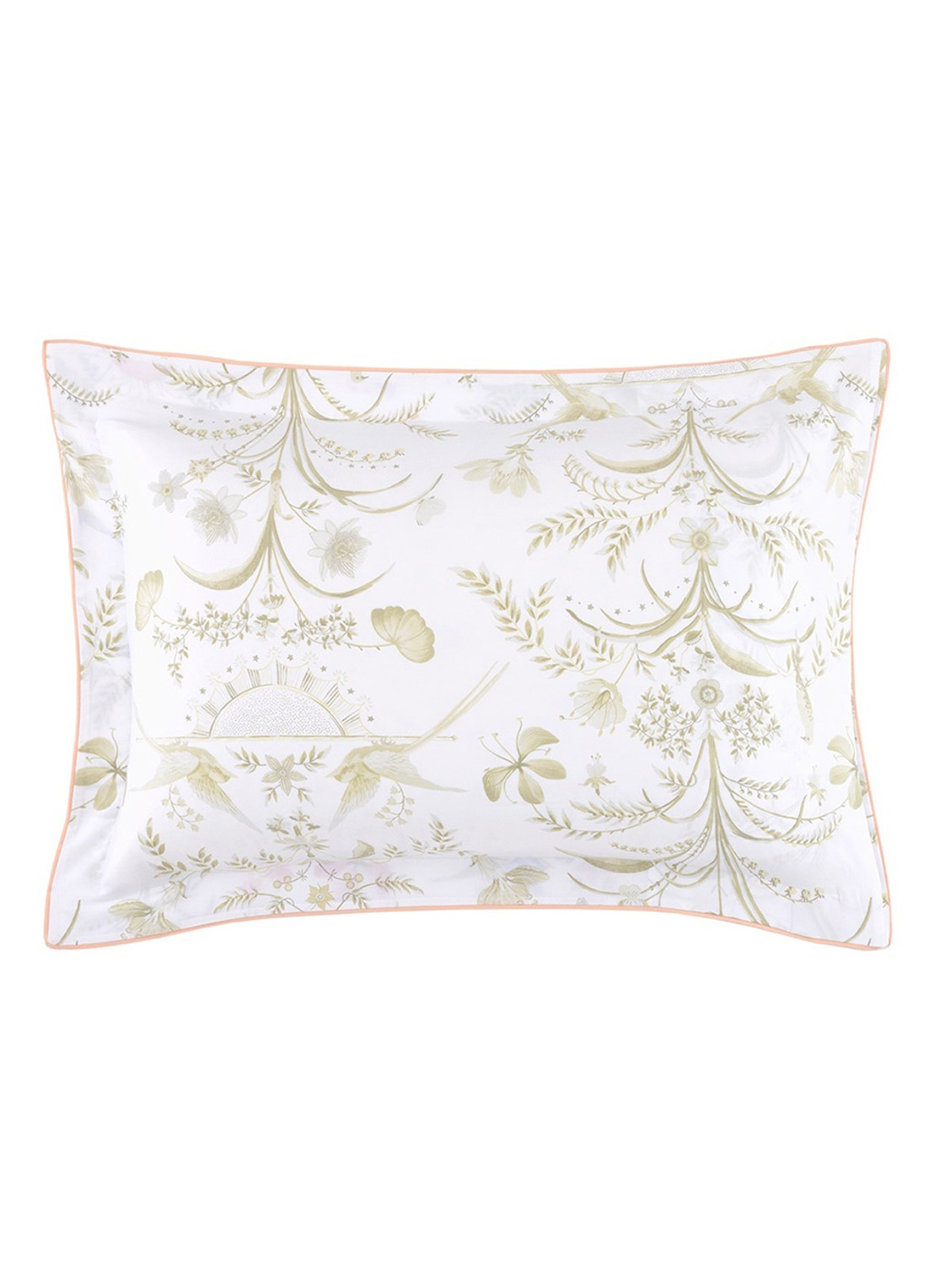 Yves Delorme Botanic kussensloop 120TC - achterkant 2 gebroken wit