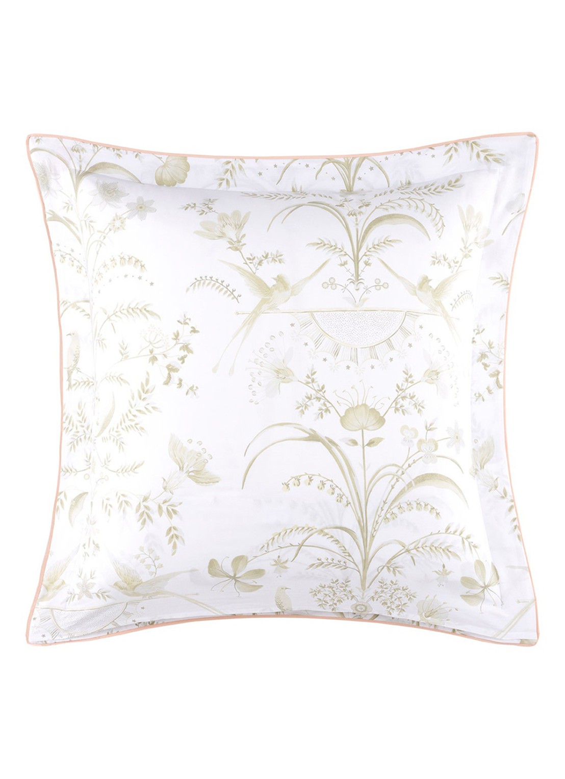 Yves Delorme Botanic kussensloop 120TC - achterkant 3 gebroken wit