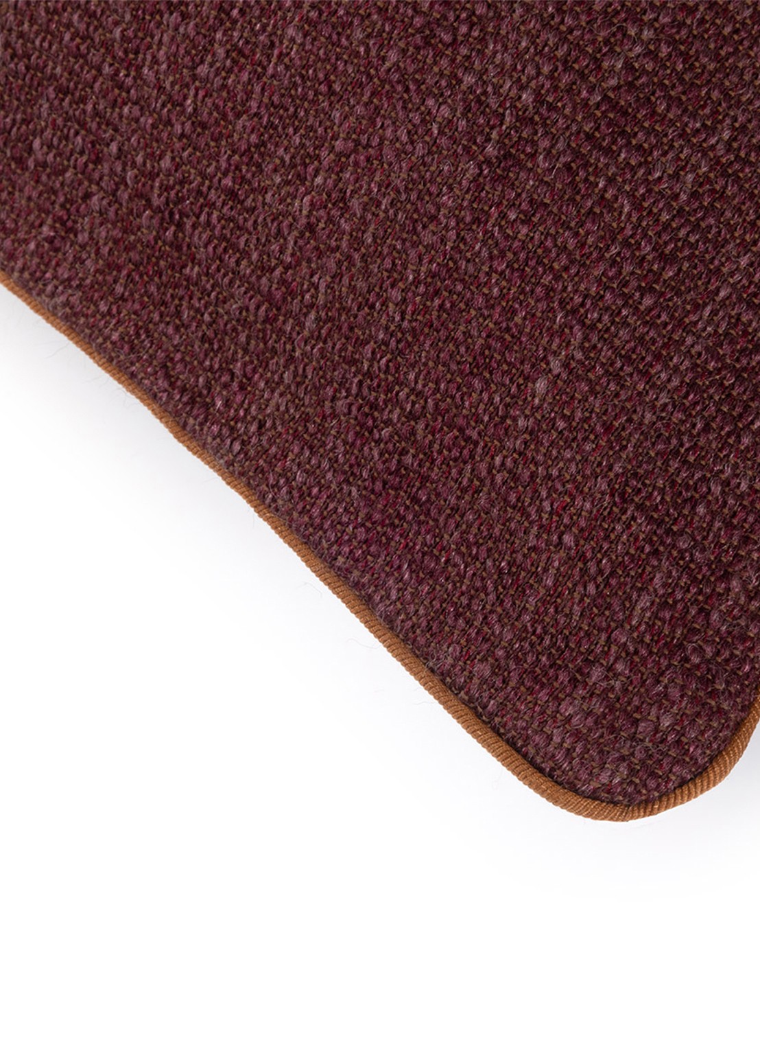 Yves Delorme Charlies sierkussenhoes in wolblend 45 x 45 cm - achterkant roodbruin