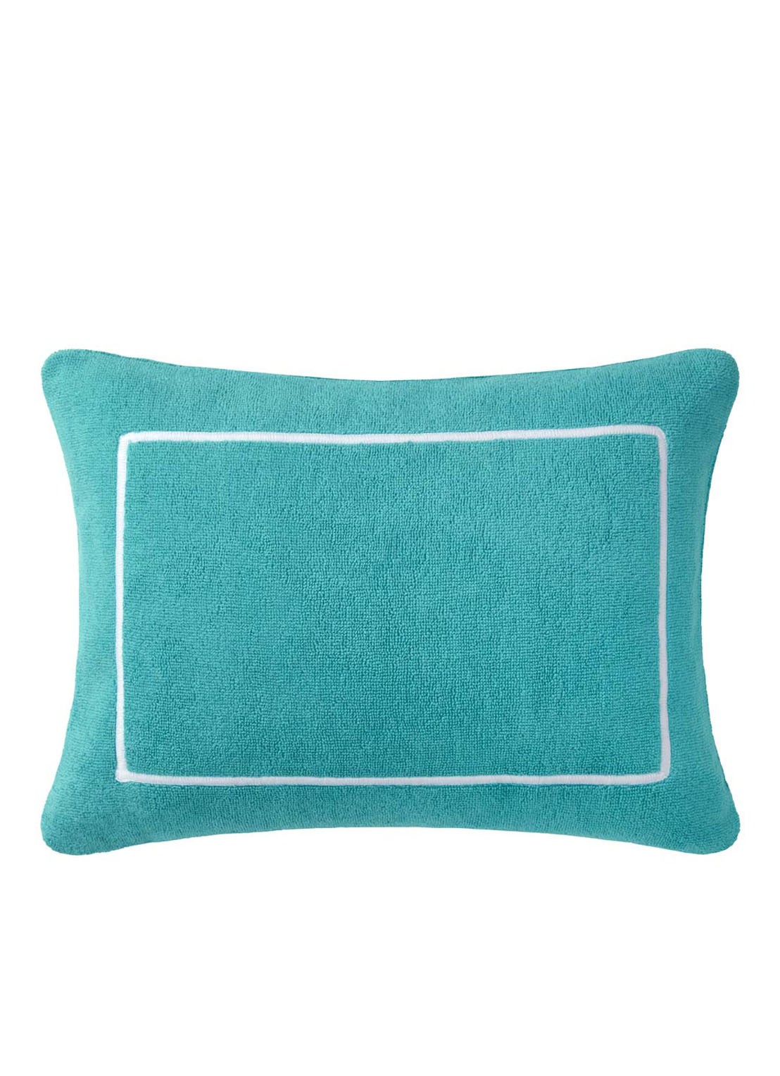 Yves Delorme Croisière Strand sierkussen 40 x 30 cm - voorkant 3 turquoise