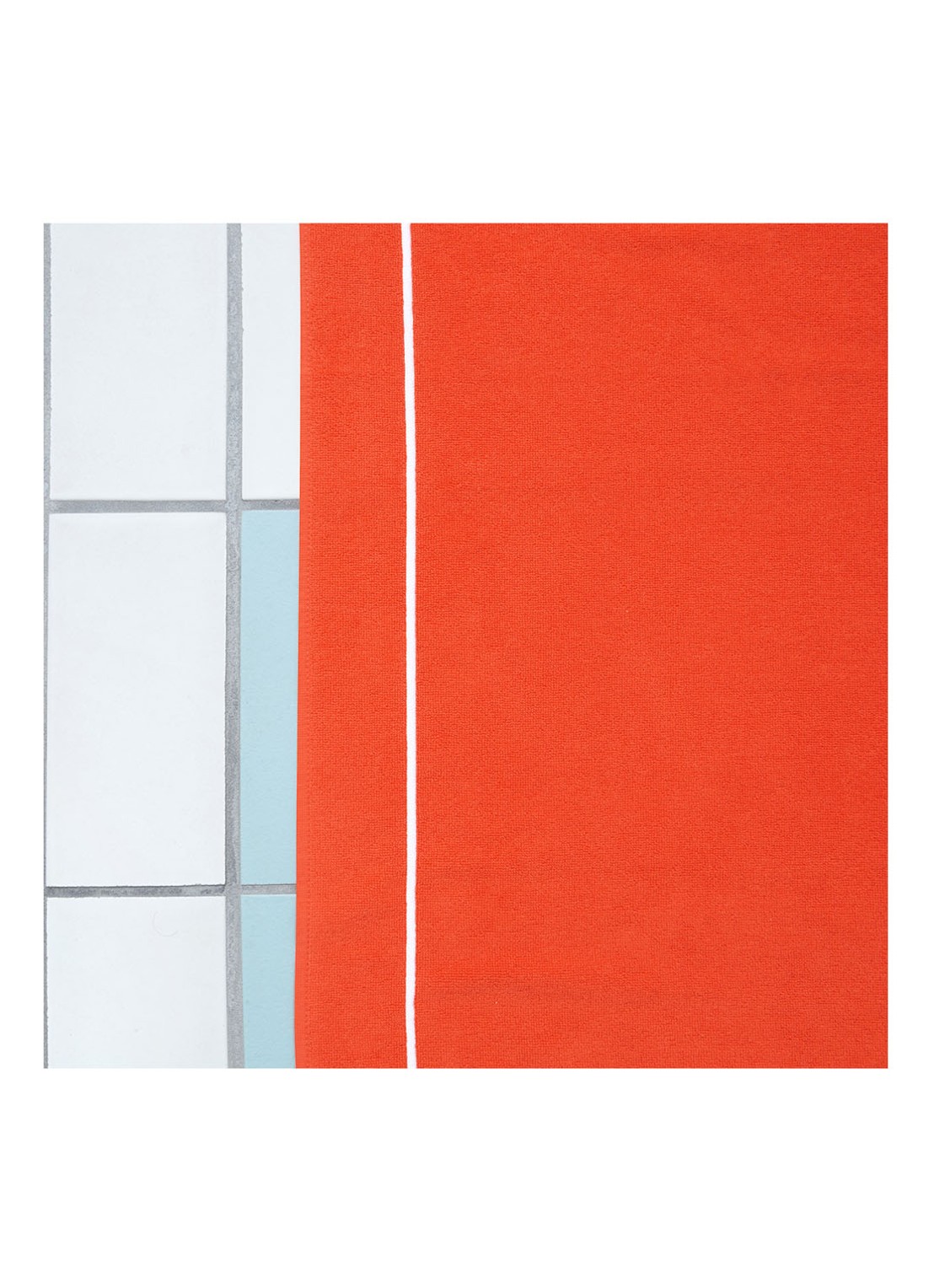 Yves Delorme Croisiere strandlaken  - 480 gr/m2 - 92 x 200 cm - detail 3 oranjerood