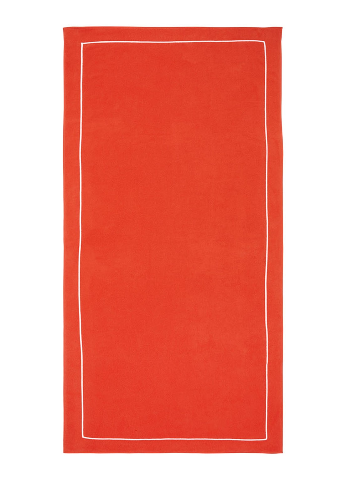 Yves Delorme Croisiere strandlaken  - 480 gr/m2 - 92 x 200 cm - voorkant 4 oranjerood