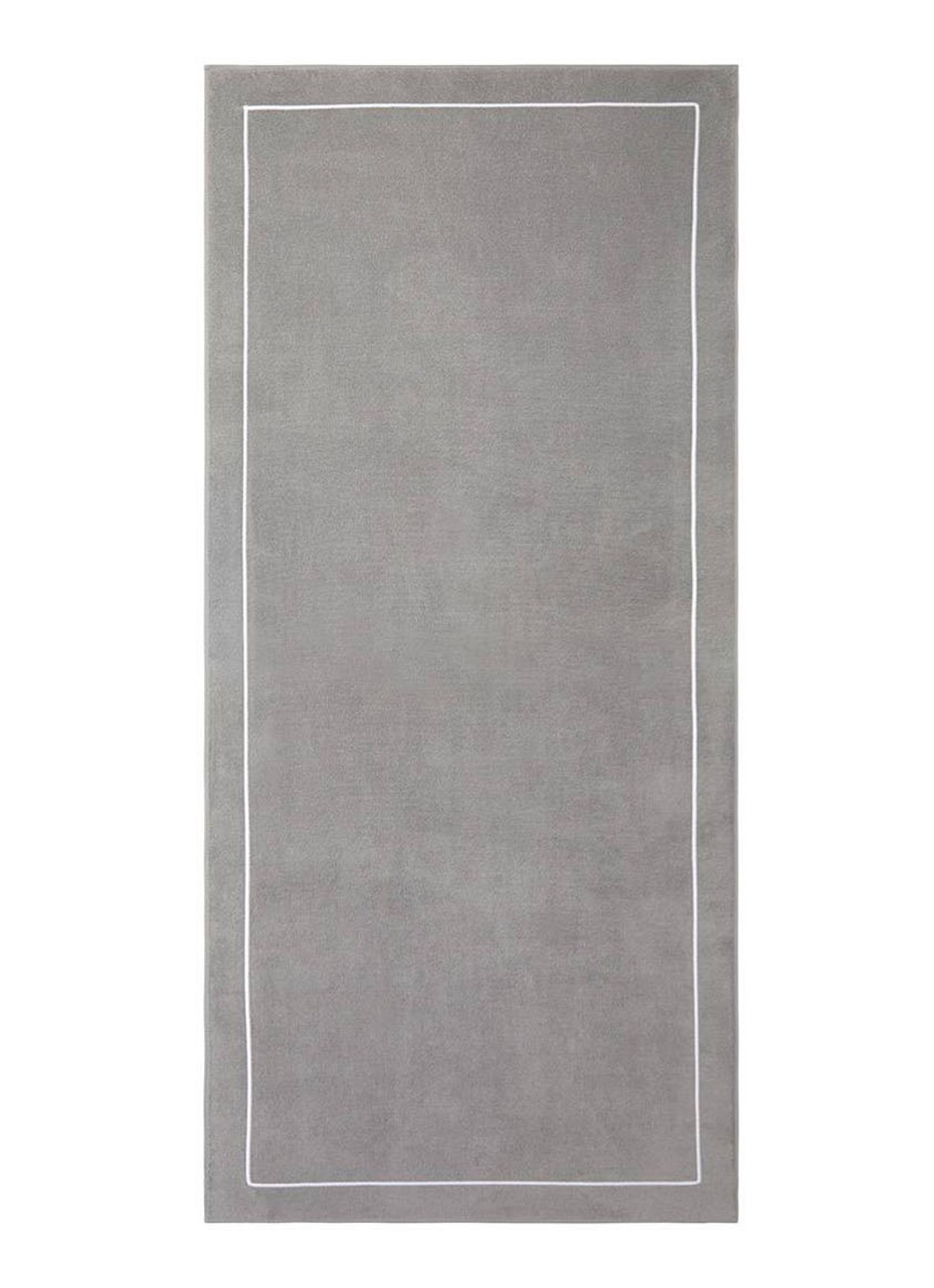 Yves Delorme Croisiere strandlaken  - 480 gr/m2 - 92 x 200 cm - voorkant 2 lichtgrijs