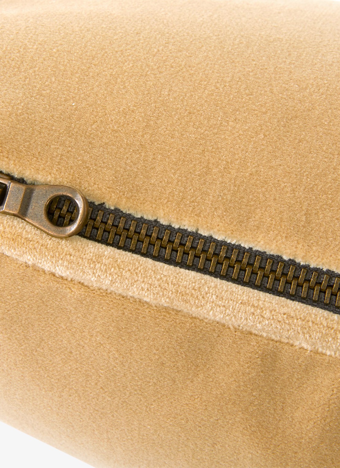 Yves Delorme Divan sierkussenhoes van fluweel - detail 3 donkerbeige