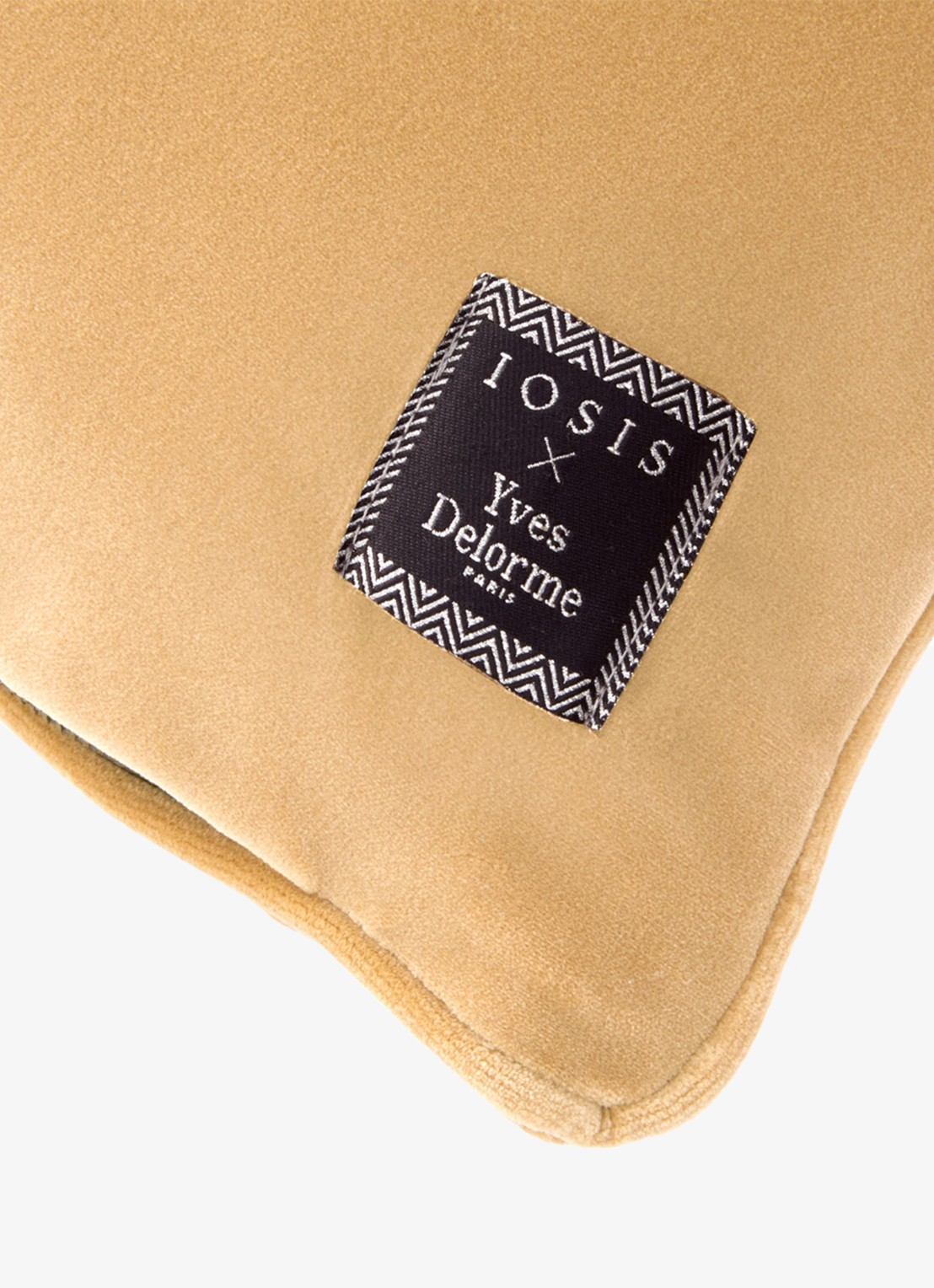 Yves Delorme Divan sierkussenhoes van fluweel - detail 4 donkerbeige