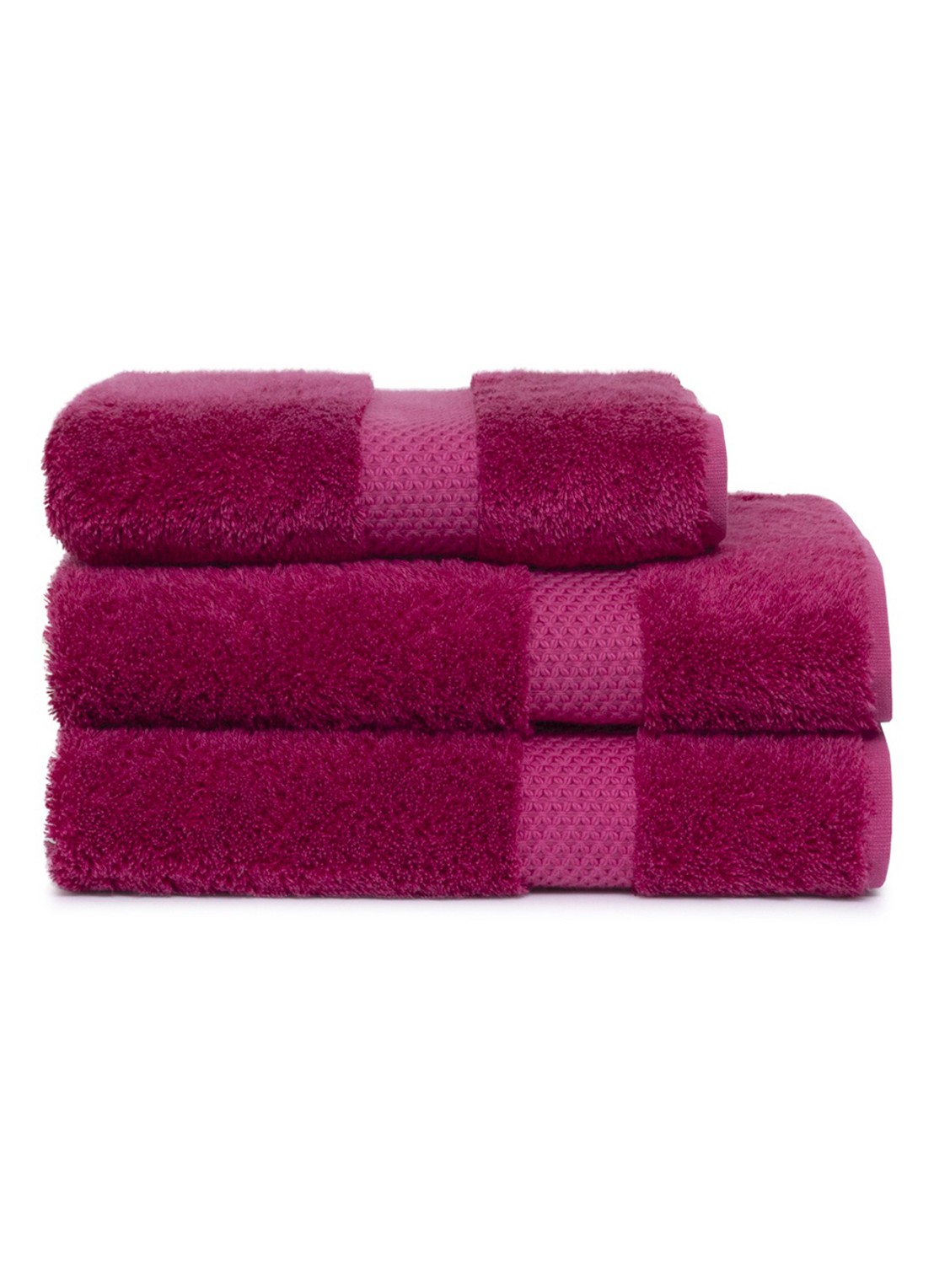 Yves Delorme Etoile badhanddoek - 700 gr/m2 - 55 x 100 cm - detail 4 fuchsia
