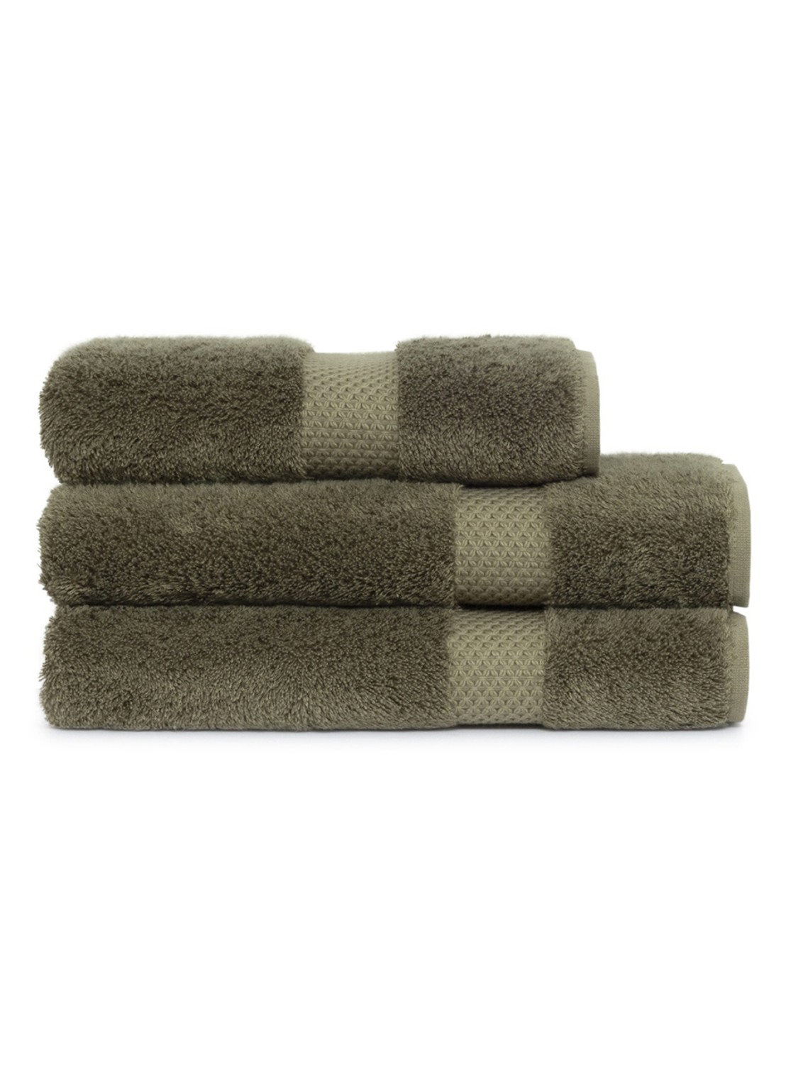 Yves Delorme Etoile badhanddoek - 700 gr/m2 - 55 x 100 cm - detail 4 khaki