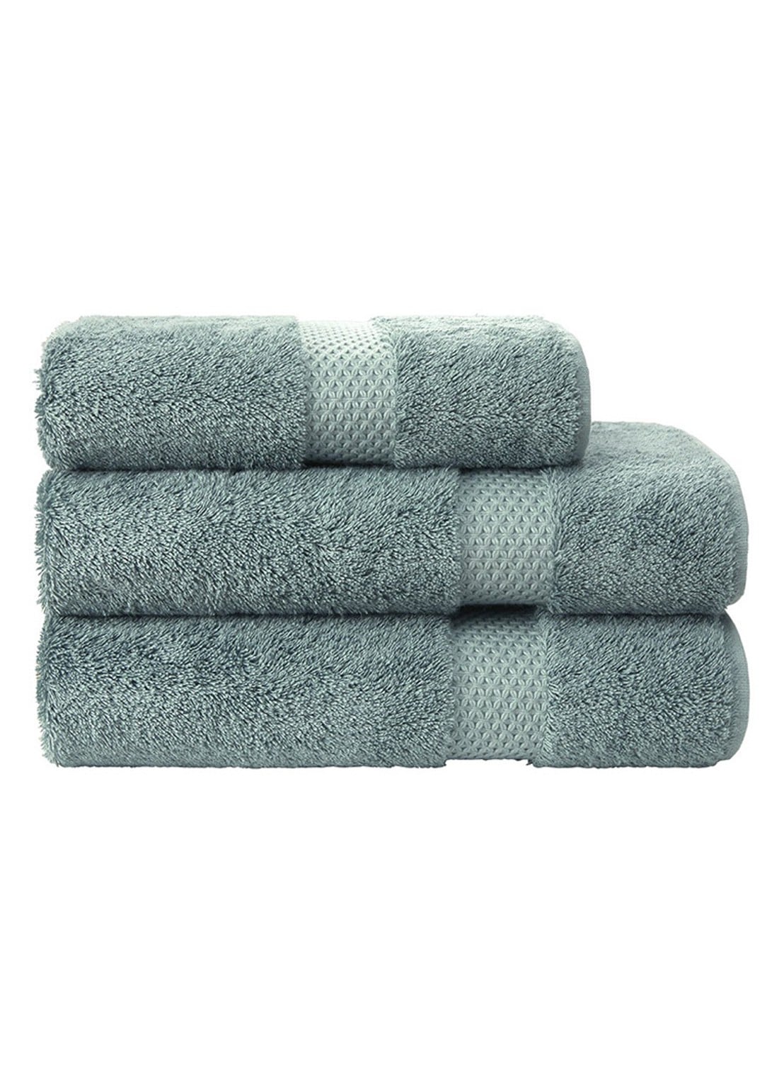 Yves Delorme Etoile badhanddoek - 700g/m2 - 70 x 140 cm - voorkant 2 turquoise