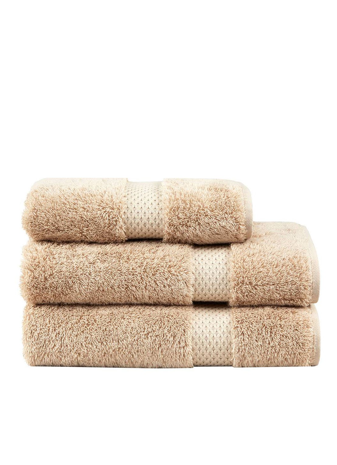 Yves Delorme Etoile badhanddoek - 700g/m2 - 70 x 140 cm - detail beige