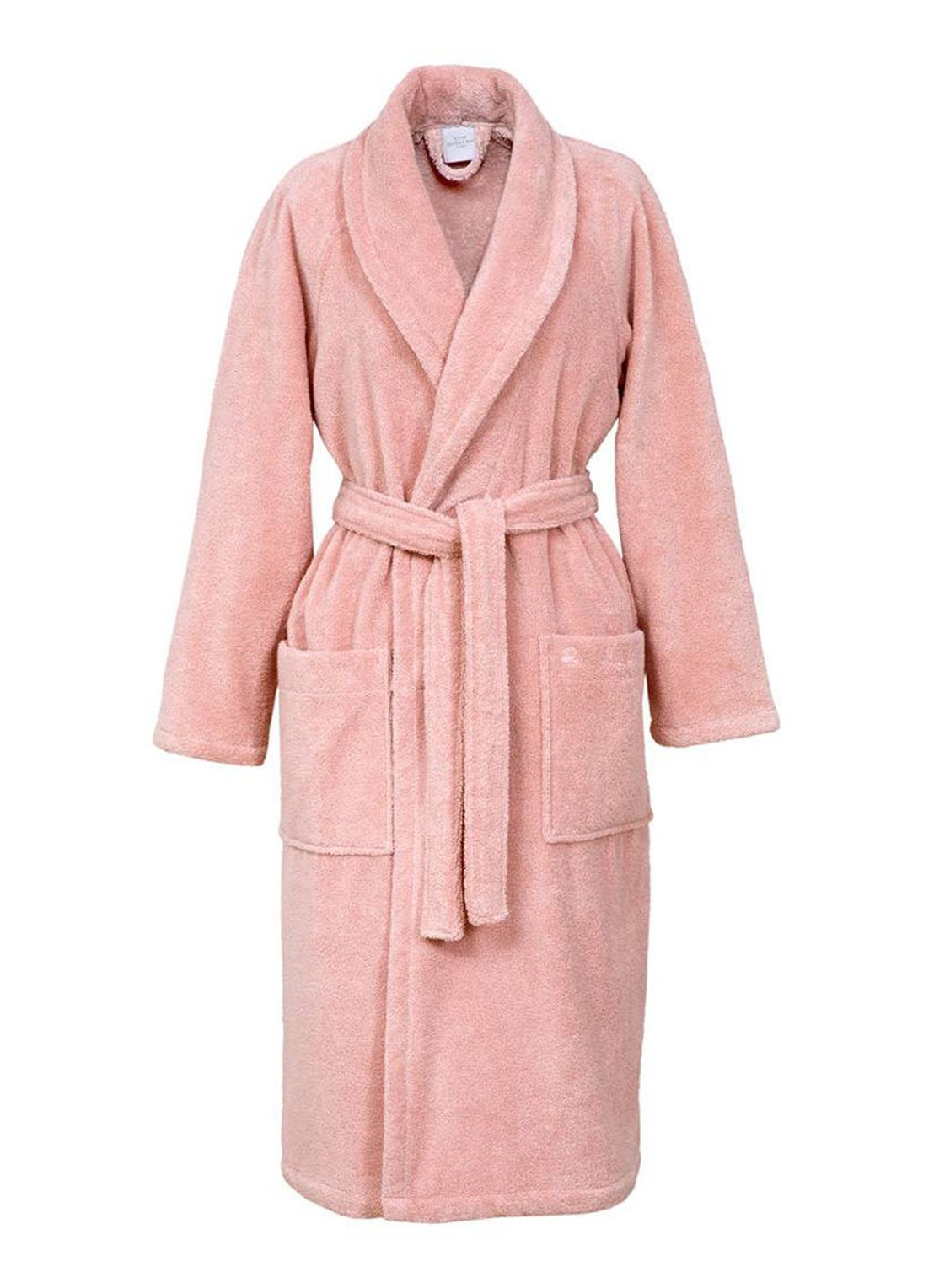 Yves Delorme Etoile badjas in katoenblend - voorkant 2 roze
