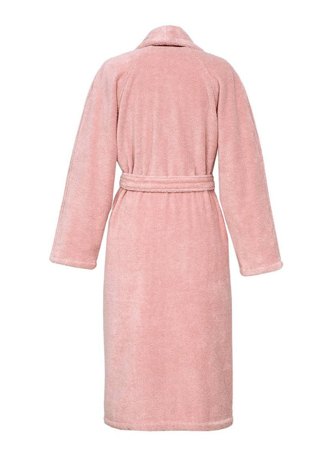 Yves Delorme Etoile badjas in katoenblend - achterkant 6 roze