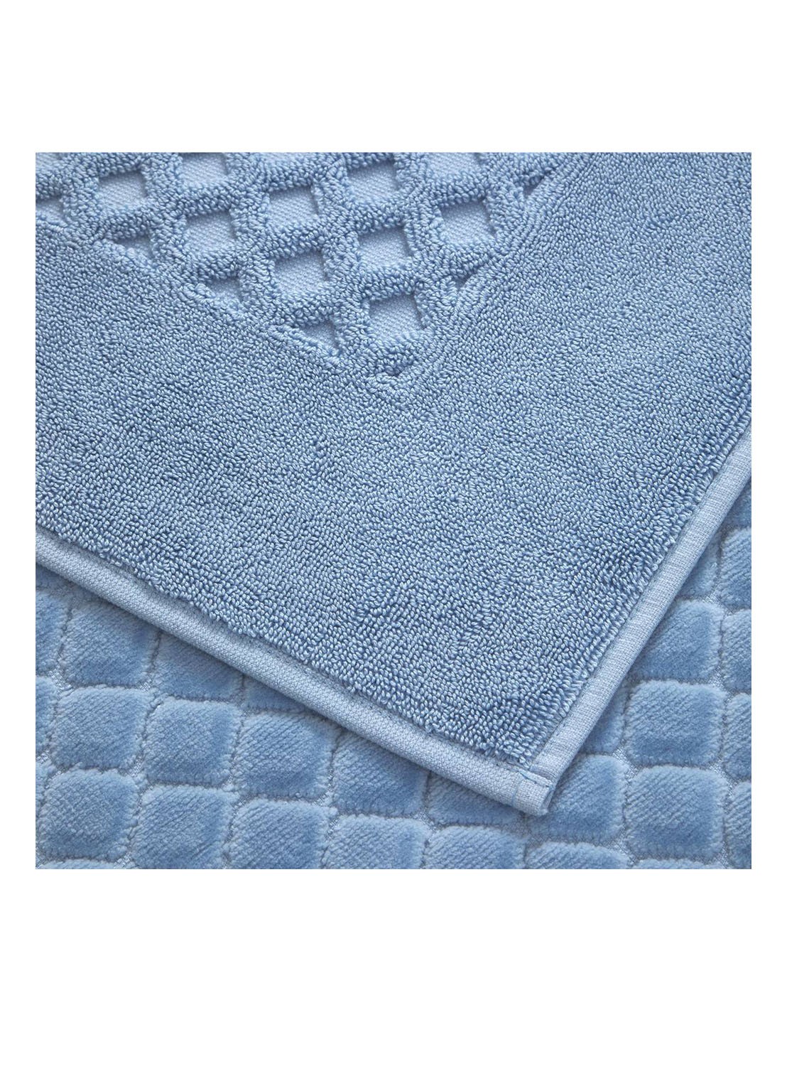 Yves Delorme Etoile badmat 55 x 90 cm - voorkant 2 blauw
