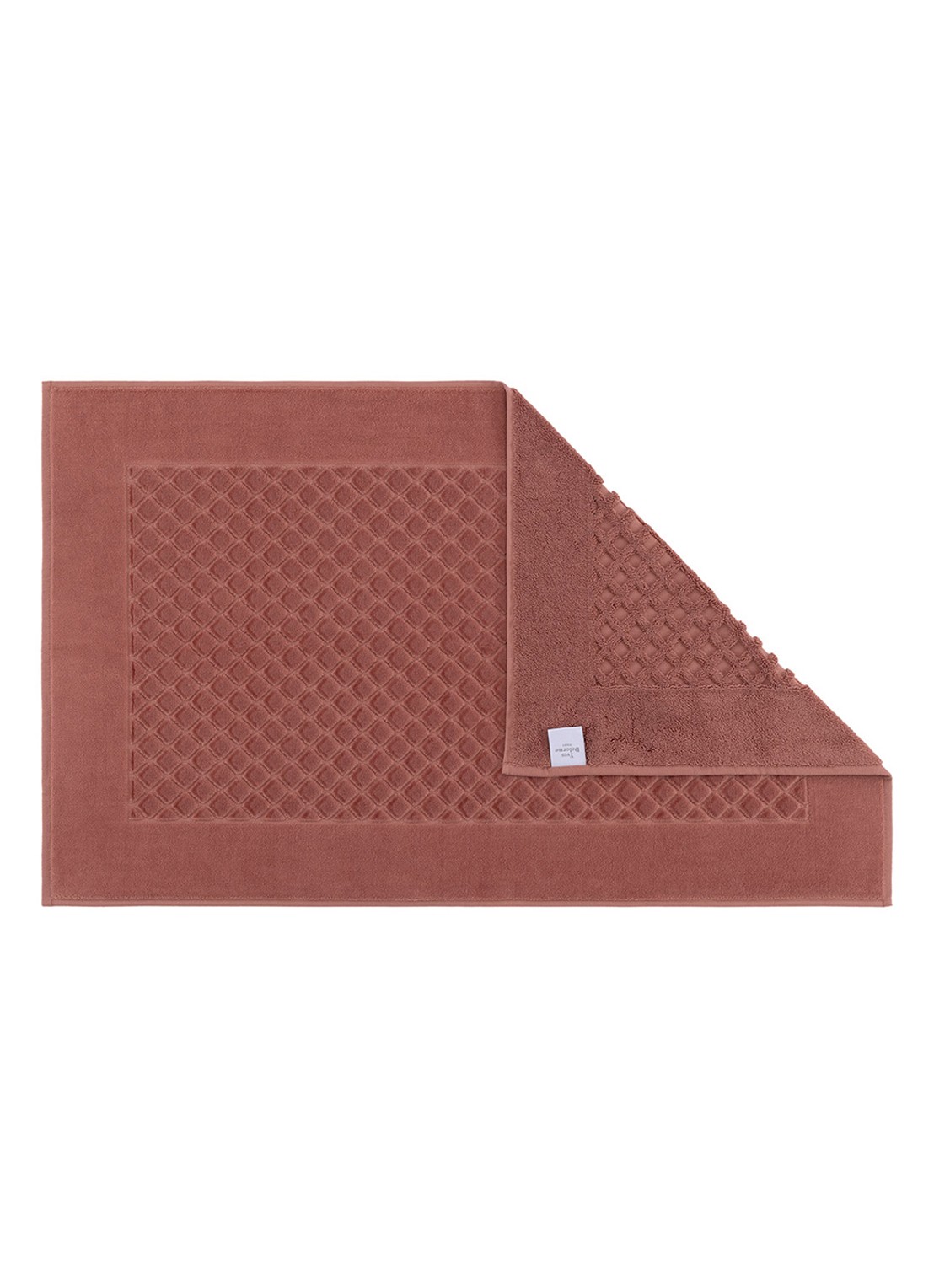 Yves Delorme Etoile badmat 55 x 90 cm - voorkant 3 oranjebruin