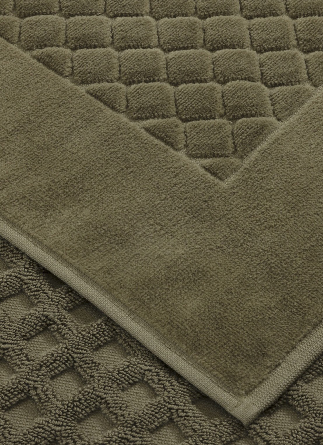 Yves Delorme Etoile badmat 55 x 90 cm - detail khaki