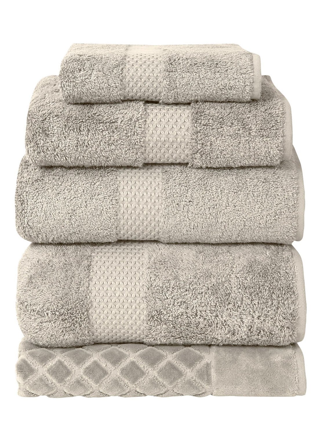 Yves Delorme Etoile gastendoek - 700 g/m² - 33 x 33 cm - voorkant 3 taupe