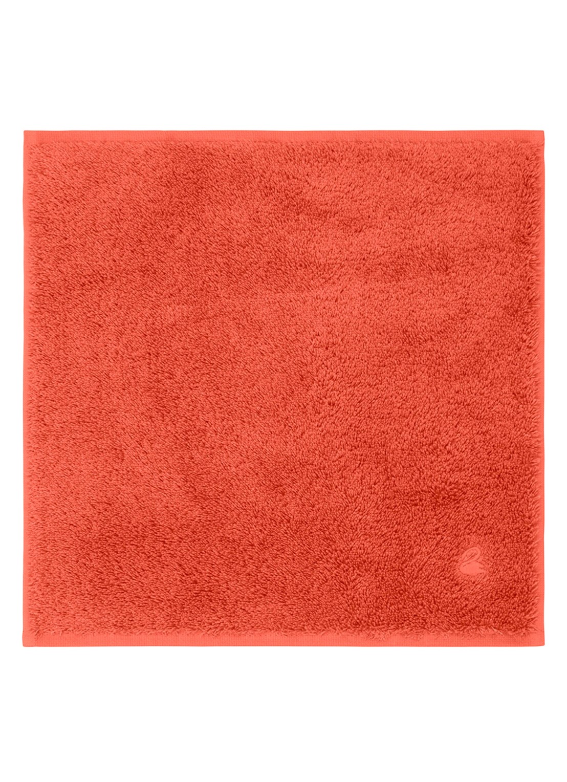 Yves Delorme Etoile gastendoek - 700 g/m² - 33 x 33 cm - voorkant 2 koraalrood