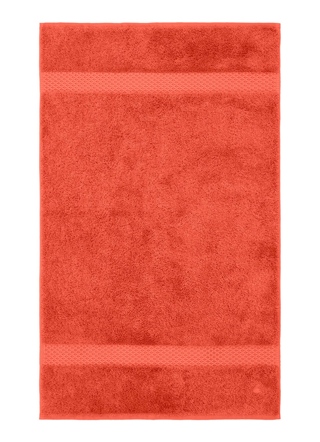 Yves Delorme Etoile gastendoek - 700 gr/m2 - 45 x 70 cm - voorkant 3 koraalrood