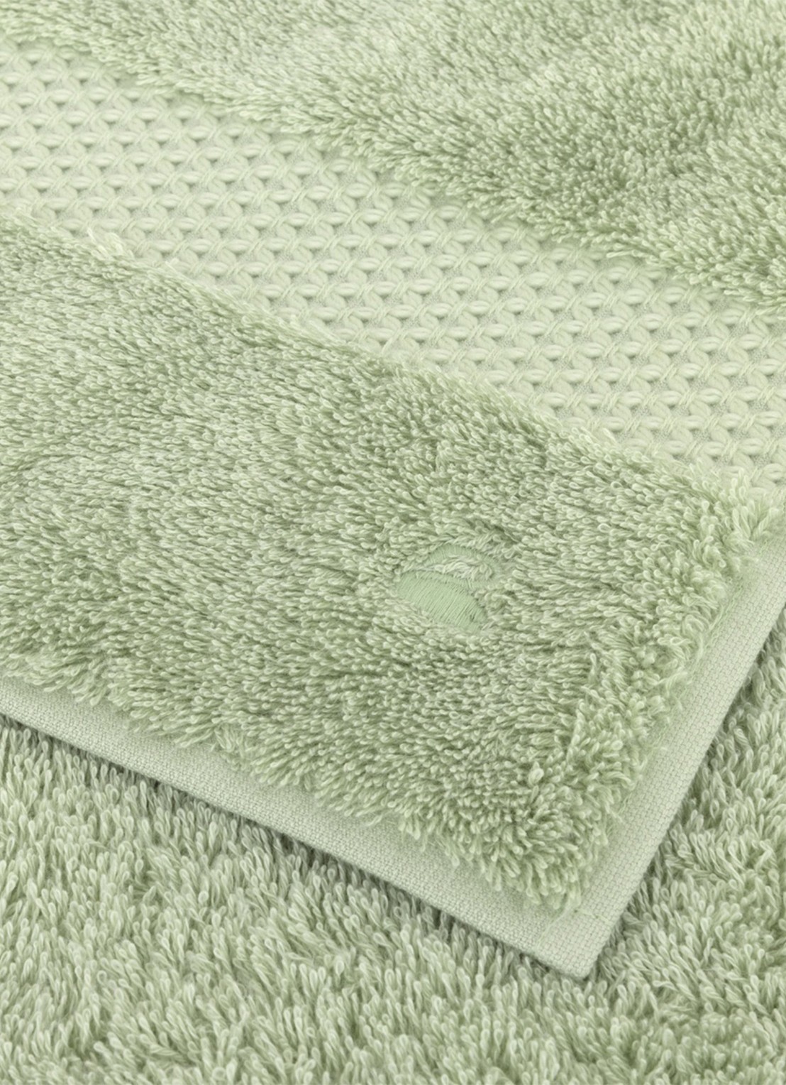 Yves Delorme Etoile gastendoek - 700 gr/m2 - 45 x 70 cm - achterkant lindegroen
