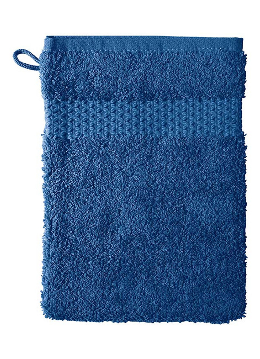 Yves Delorme Etoile washand - 700 gr/m2 - 16 x 22 cm - voorkant donkerblauw