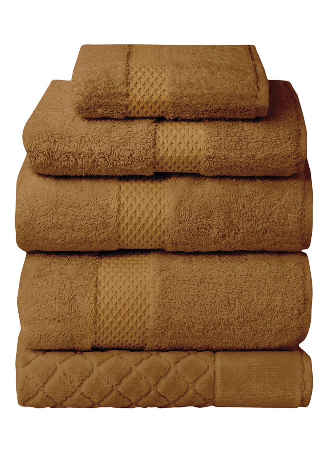 Yves Delorme Etoile washand - 700 gr/m2 - 16 x 22 cm - voorkant 2 goud