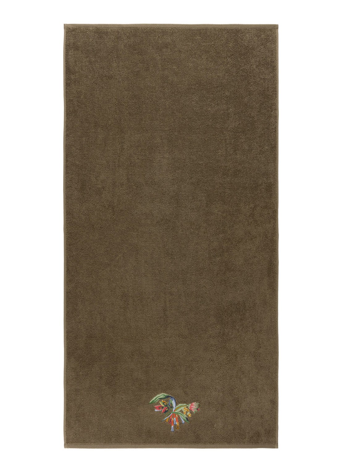 Yves Delorme Eze badhanddoek 70 x 140 cm - voorkant 3 mosgroen
