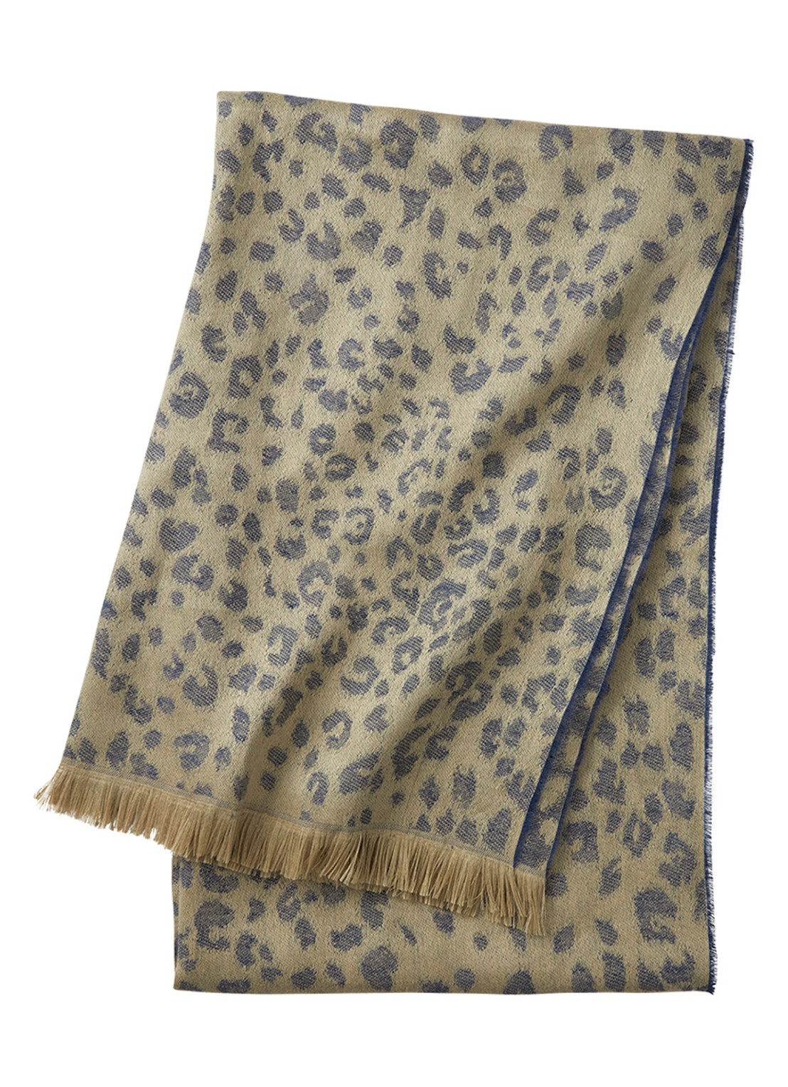 Yves Delorme Fauve plaid van linnen 140 x 160 cm - voorkant beige