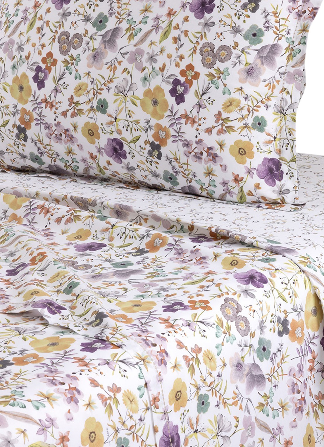 Yves Delorme Fleurs laken 80TC - voorkant gebroken wit