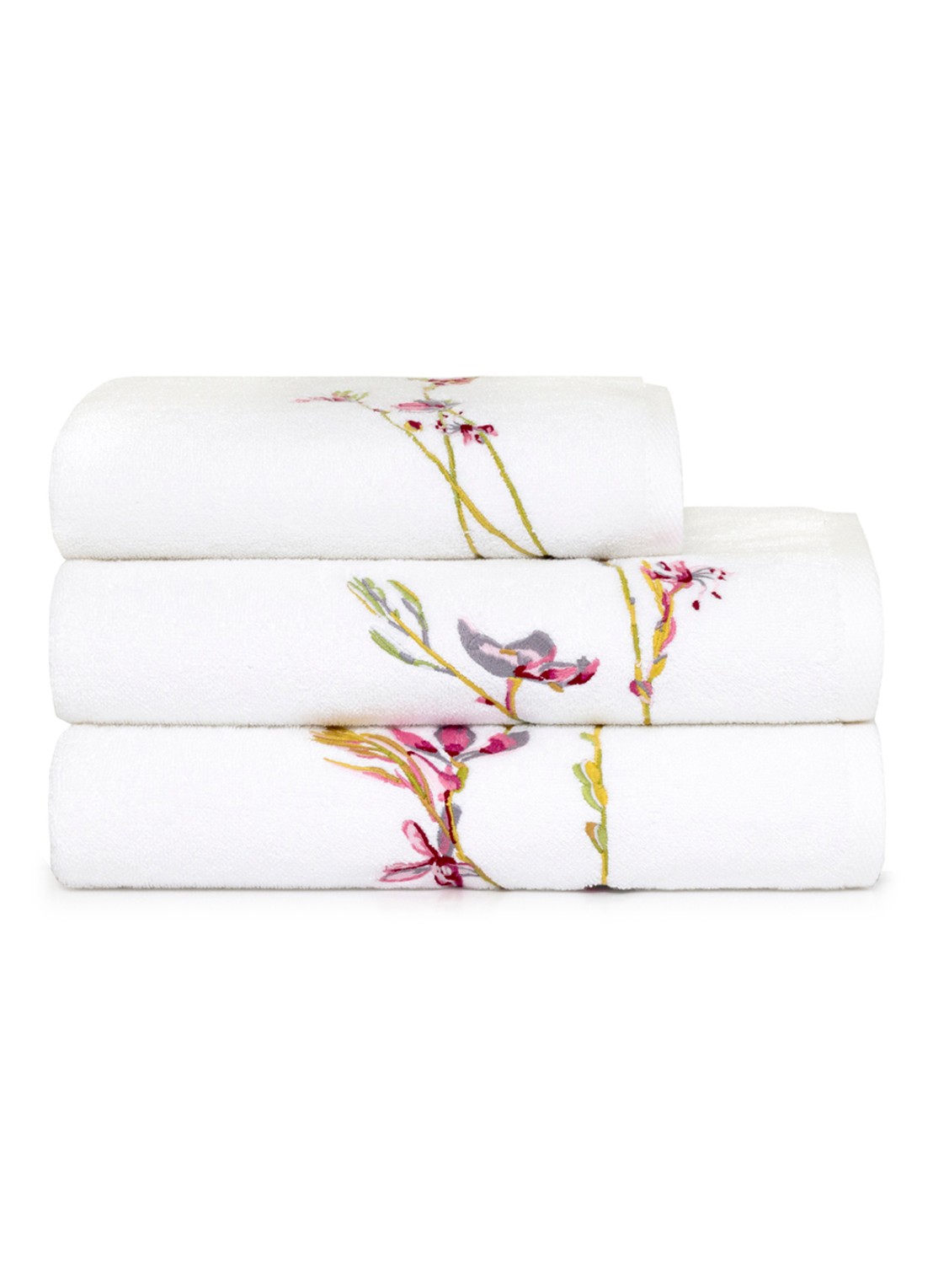 Yves Delorme Gaura badhanddoek - 55 x 100 cm - voorkant wit