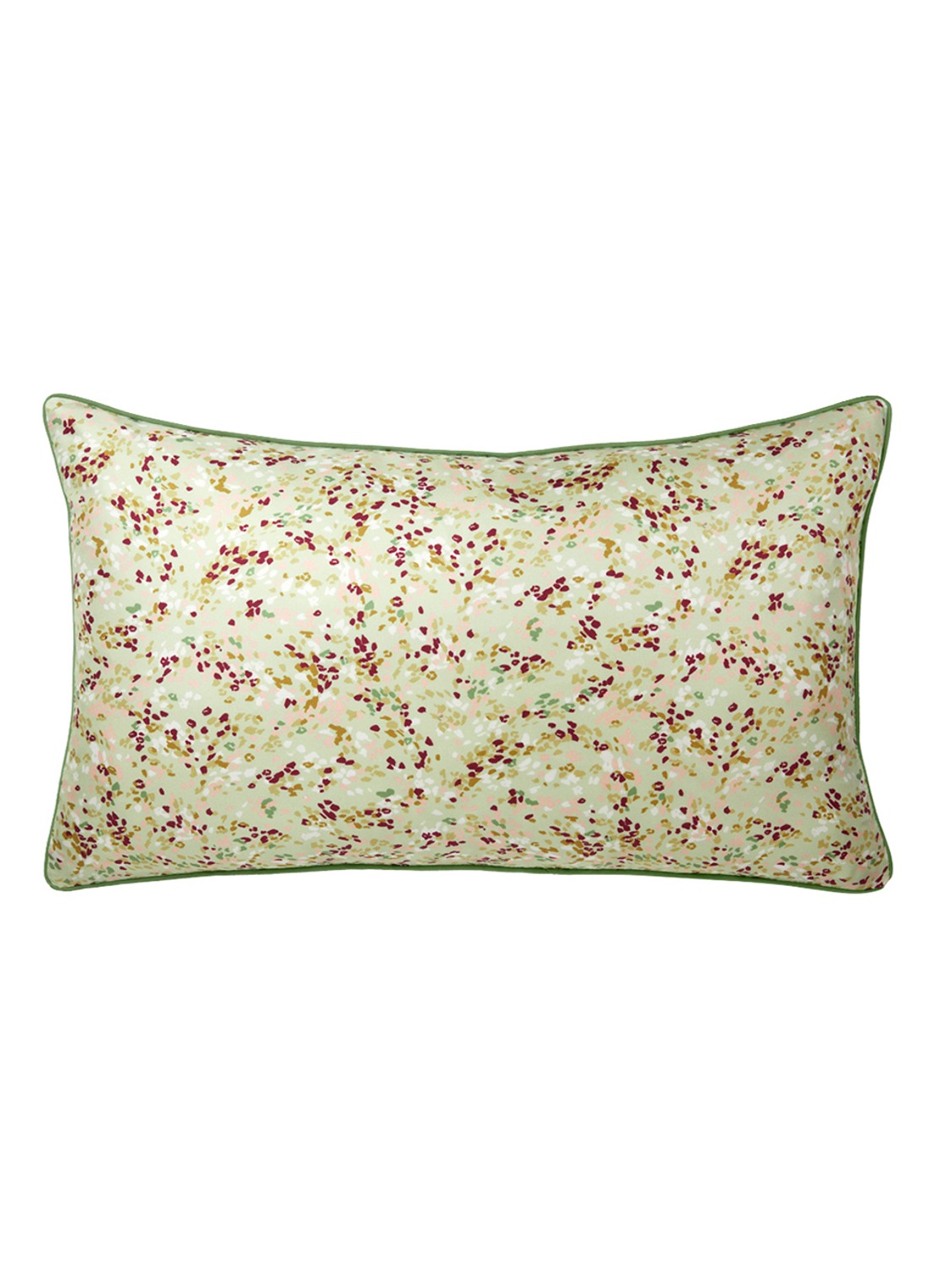 Yves Delorme Gaura sierkussenhoes 33 x 57 cm - voorkant 2 lindegroen
