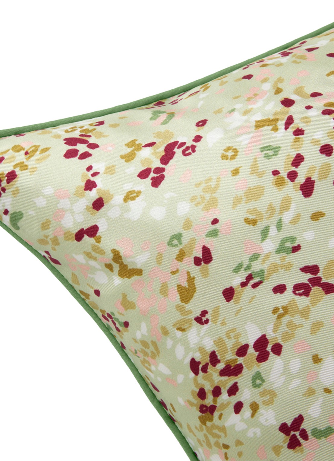 Yves Delorme Gaura sierkussenhoes 33 x 57 cm - voorkant 3 lindegroen