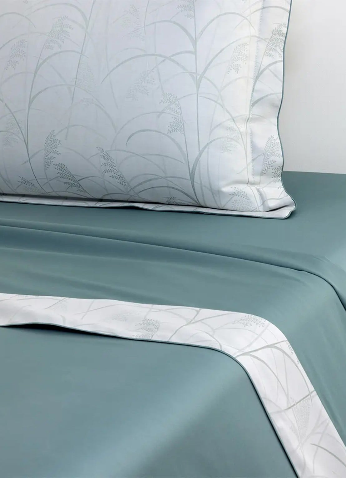 Yves Delorme Graminee laken - voorkant blauw