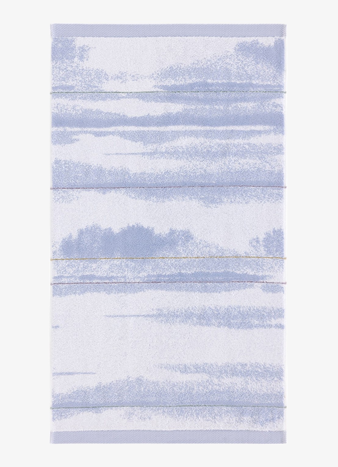 Yves Delorme Horizons badhanddoek van katoen - 470 gr/m2 - 55 x 100 cm - voorkant 2 lichtpaars