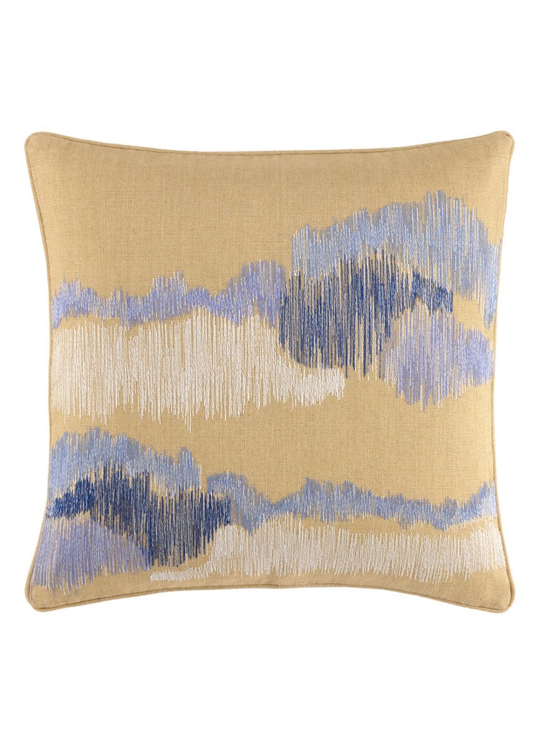 Yves Delorme Horizons sierkussen 45 x 45 cm - voorkant 3 beige